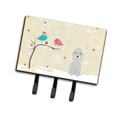 Carolines Treasures Christmas Presents Between Friends Bedlington Terrier Blue Leash or Key Holder BB2562TH68